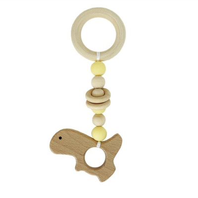 Гризунок деревяний MGZ-0410(Yellow) Діно