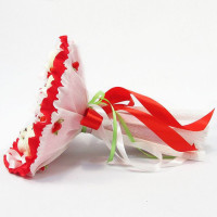 Букет з мяких іграшок 5 ведмедиків 5289IT червоний