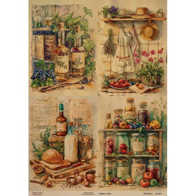 Декупажна карта на крафт-папері "Ботаніка Вінтаж" FDKDA3-0059 297x42 см Декупажна карта на крафт-папері "Ботаніка Вінтаж" FDKDA3-0059 297x42 см