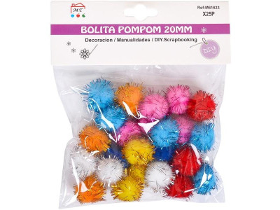 Творчий набір для аплікацій "Помпони-кульки" 123-D2 блискучі d 2 см