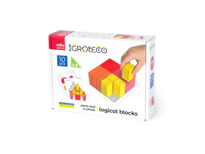 Дитячі деревяні кубики "Частини та ціле" Igroteco 900460 20 кубиків