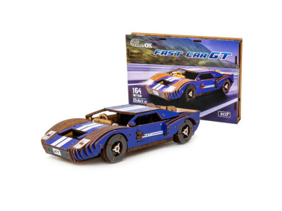 Дерев’яний 3D конструктор Fast car Gt Puz-26915 164 деталі Дерев’яний 3D конструктор Fast car Gt Puz-26915 164 деталі