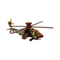 Дерев'яний 3D конcтруктор "Вертоліт" Puz-00954 125 деталей
