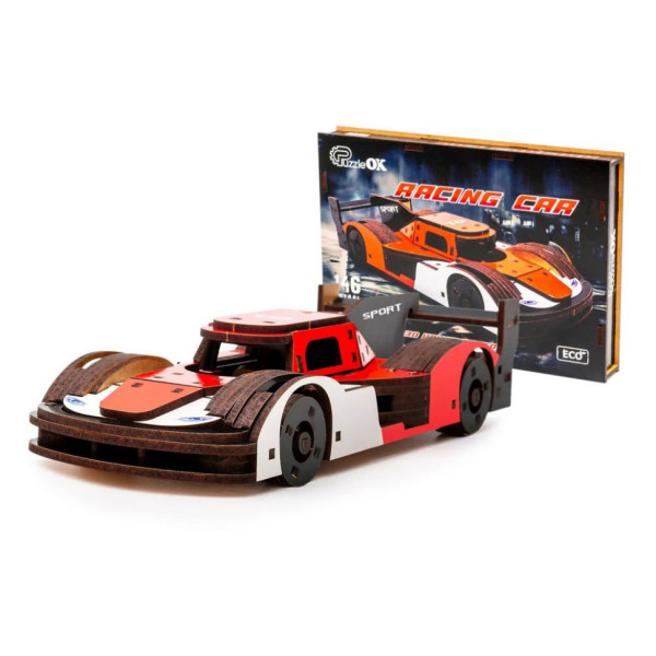 Деревяний 3D конструктор Racing Car Puz-01037 146 деталей