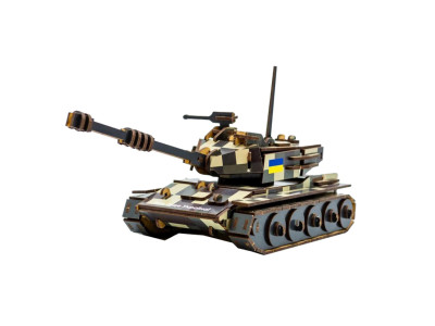 Деревяний 3D конструктор Танк 162-0074 162 деталі Деревяний 3D конструктор Танк 162-0074 162 деталі