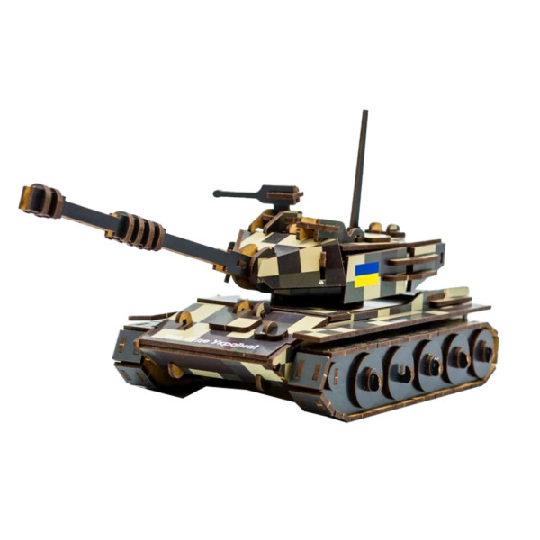 Деревяний 3D конструктор Танк 162-0074 162 деталі Деревяний 3D конструктор Танк 162-0074 162 деталі
