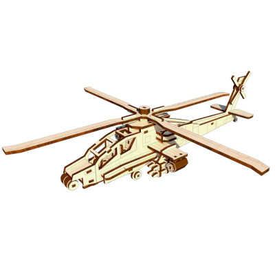 Дерев'яний конструктор "Вертоліт" OPZ-006, 119 деталей
