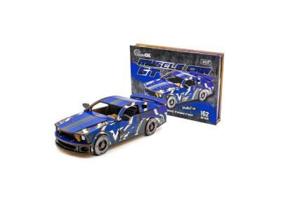 Деревяний 3D конструктор Mustang GT Puz-00642 162 деталей