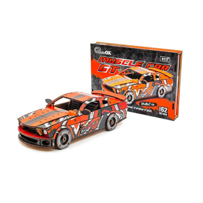 Дерев'яний 3D конструктор Mustang GT Puz-00641 162 деталей