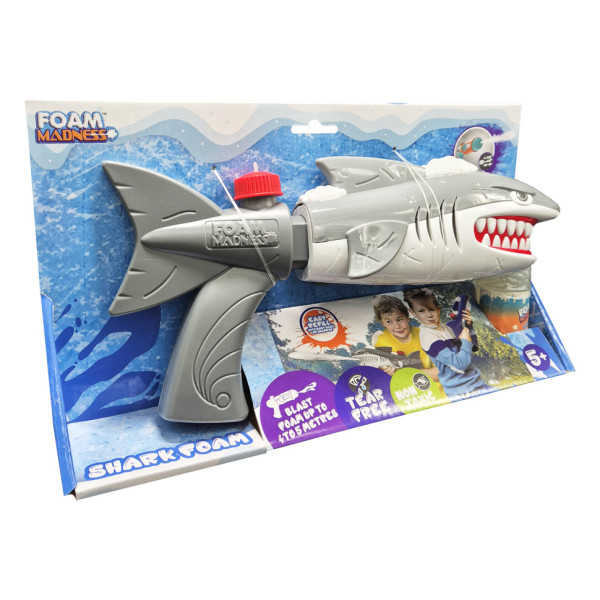 Водний пістолет Shark Foam F9101(Grey) стріляє піною дальність 4-5 метрів