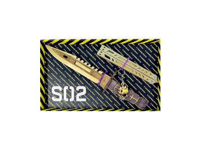 Набір ножів сувенірних деревяних SO-2 "МЕТЕЛЬ LEGASY & M-9 BAYONET GOLD" SO2-2-B