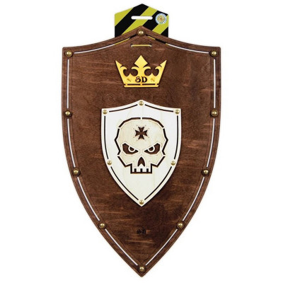 Сувенірний деревяний щит "Череп Венге" S-ScullV 47х30 см