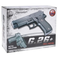 Дитячий пістолет на кульках "Sig Sauer 226" Galaxy G26+ чорний з кобурою Дитячий пістолет на кульках "Sig Sauer 226" Galaxy G26+ чорний з кобурою