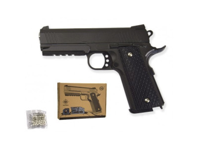 Страйкбольний пістолет "Colt 1911 Rail" Galaxy G25 метал чорний Страйкбольний пістолет "Colt 1911 Rail" Galaxy G25 метал чорний