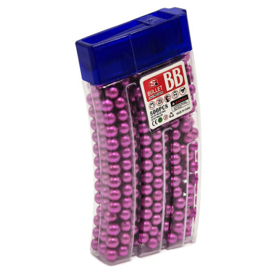 Кульки для дитячої зброї TD2023133(Violet) пластик 6 мм 500 шт