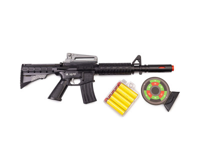 Іграшковий автомат з м'якими кулями M16 PF Golden Gun 910GG Чорний