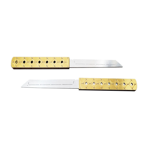 Деревяний сувенірний ніж "DOUBLE TANTO GOLD" DTAN-G