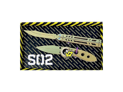 Набір ножів сувенірних деревяних SO-2 "МЕТЕЛЬ LEGASY & ВИКИДУХ ФЛІП GOLD" SO2-6-B Набір ножів сувенірних деревяних SO-2 "МЕТЕЛЬ LEGASY & ВИКИДУХ ФЛІП GOLD" SO2-6-B