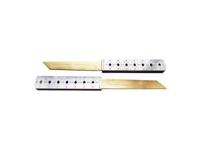 Деревяний сувенірний ніж «DOUBLE TANTO SILVER» DTAN-S