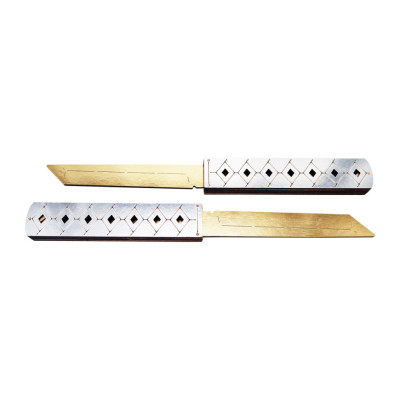 Деревяний сувенірний ніж «DOUBLE TANTO SILVER» DTAN-S