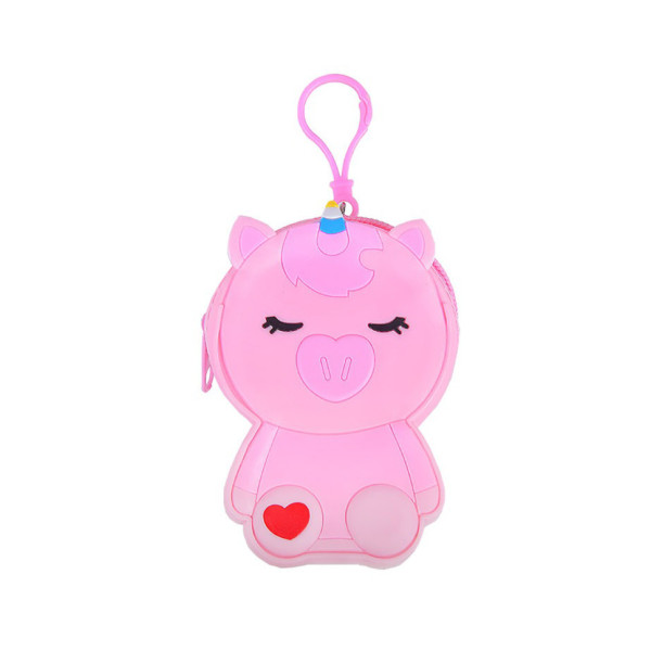 Дитячий гаманець-брелок "Єдиноріг" C44408 8 х 11 х 3 см Світло-рожевий