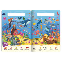 Дитяча багаторазова книжка-гра "Шукай-знаходь Тварини світу" НТ-36-4