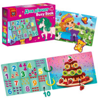 Дитяча розвиваюча книжечка "Бізі бук для дівчат" VT1310-09 54 елемента