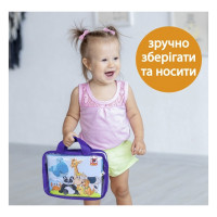 Дитяча мяконабивна розвиваюча книжка "Тварини" МС 070301-03 7 сторінок 42 тварини