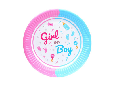Набір паперових тарілок "Girl or Boy" 7038-0071, 10 шт