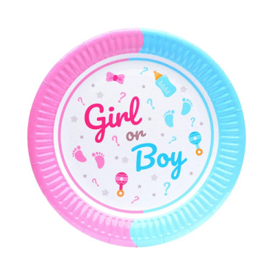 Набір паперових тарілок "Girl or Boy" 7038-0071, 10 шт