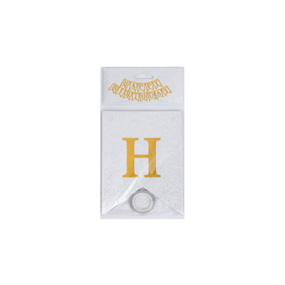 Гірлянда з прапорцями "Happy Birthday" MK 5955(White) біла