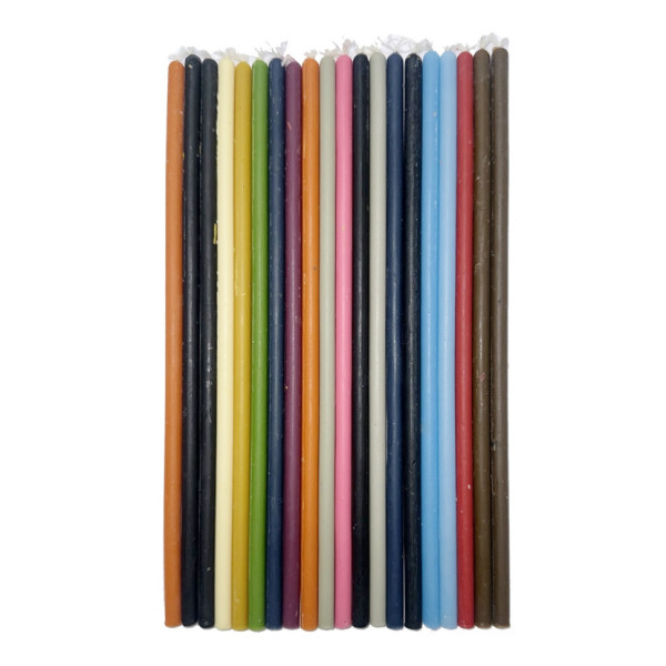 Набір кольорових свічок Mix-20 06 см 20 см 20 штук у комплекті