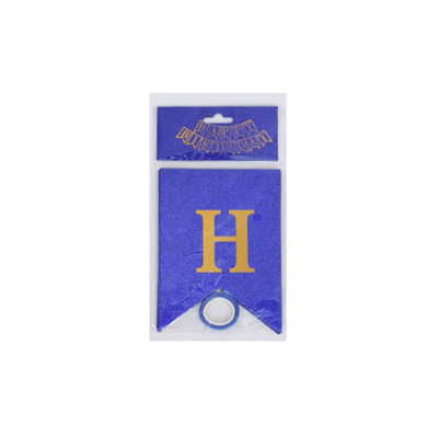 Гірлянда з прапорцями "Happy Birthday" MK 5955(Blue) синя