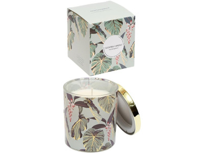 Ароматична свічка "Home fragrance" AXW2015(Bergamot) у скляному стакані з кришечкою