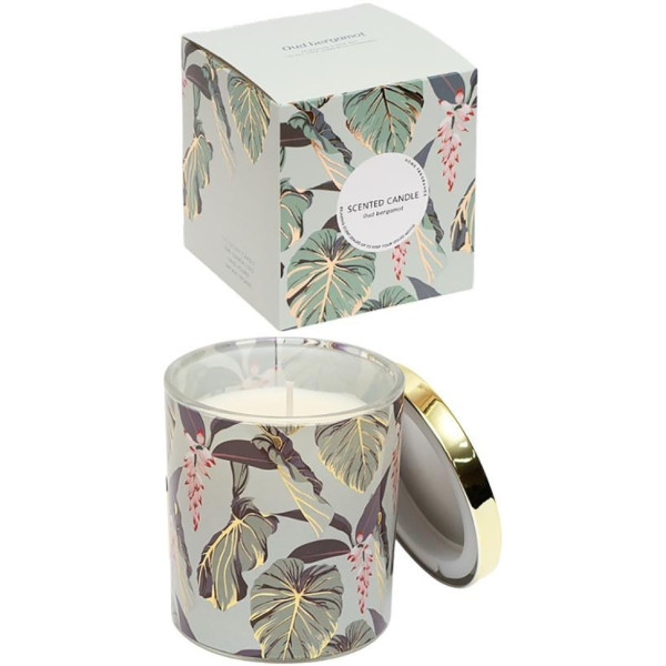 Ароматична свічка "Home fragrance" AXW2015(Bergamot) у скляному стакані з кришечкою Ароматична свічка "Home fragrance" AXW2015(Bergamot) у скляному стакані з кришечкою