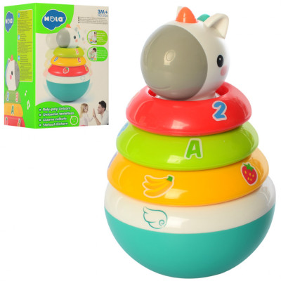 Неваляшка єдиноріг 3136 пірамідка сортер