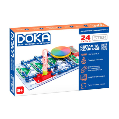 Електронний конструктор "Світло та колір RGB" DOKA D70700 зі світлом Електронний конструктор "Світло та колір RGB" DOKA D70700 зі світлом