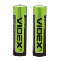 Батарейка лужна Videx Alkaline LR06/AA блістер 2 штуки пальчики