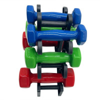 Набір вінілових гантелей на підставці Vinyl Dumbbell Set NE-VIN-127 2 шт по 2 кг 3 кг 4 кг