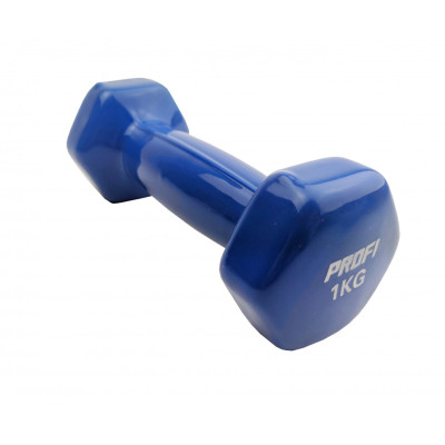 Гантель з вініловим покриттям M 0289 1кг Синій
