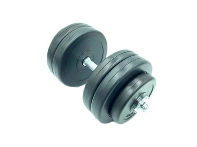 Гантель складальна композитна в пластиковій оболонці Rock Pro-R 14,5 кг NE-PL-R-014