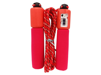 Скакалка з лічильником MS 0345 мяка ручка Червоний