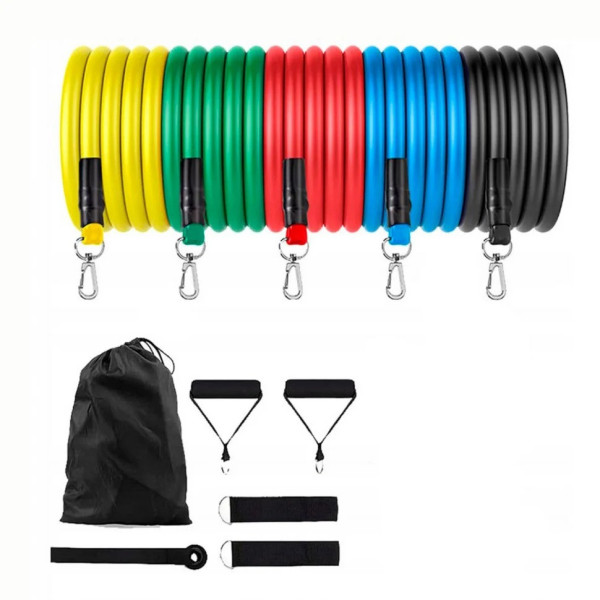 Набір еспандерів трубчастих силових "Power Strength Tube" NE-PW-5 5 шт Набір еспандерів трубчастих силових "Power Strength Tube" NE-PW-5 5 шт