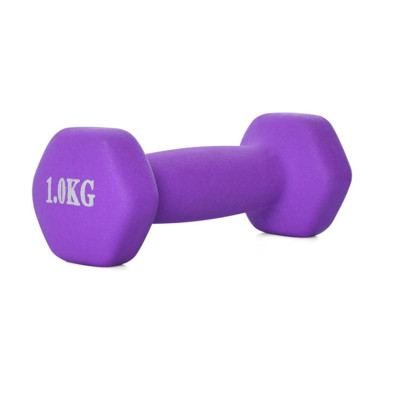 Гантель неопренова MS0109-1 у пакеті 1 кг Фіолетовий