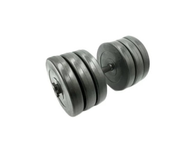 Гантель складальна композитна в пластиковій оболонці Rock pro 305 кг NE-PL-G-030