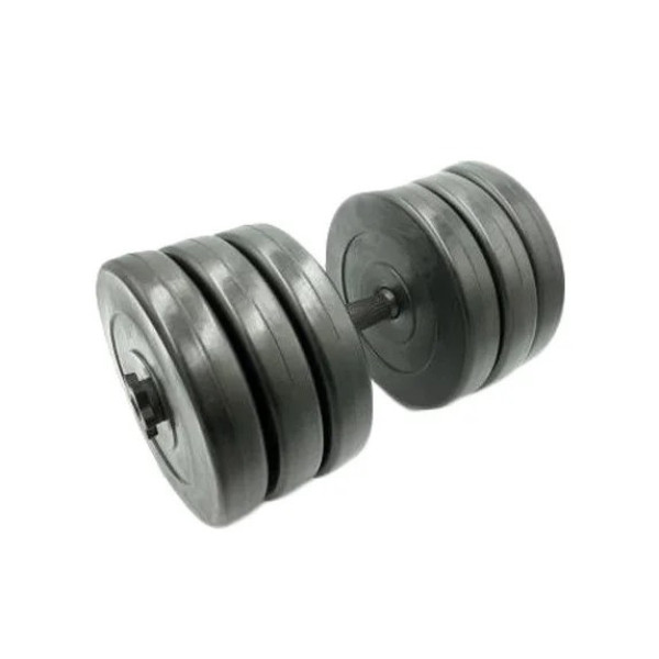 Гантель складальна композитна в пластиковій оболонці Rock pro 305 кг NE-PL-G-030