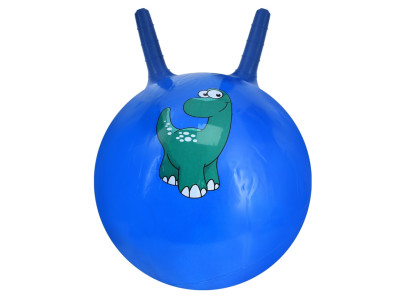 Дитячий мяч для фітнесу Динозаврик MS 4372(Blue) з ріжками 45 см 350 г