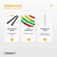Бісерна скакалка EasyFit EF-2820-MD FreeRope мультиколор 27 м