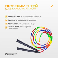 Бісерна скакалка EasyFit EF-2820-MD FreeRope мультиколор 27 м