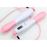 Швидкісна скакалка з лічильником EasyFit EF-1916-WP білий-рожевий